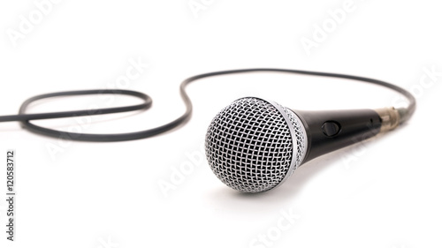 Cuadros en Lienzo Microphone isolated on a white background