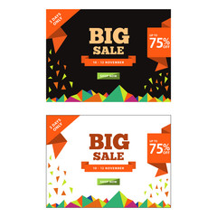 Canvas Print - multipurpose colorful banner design in dark and white background