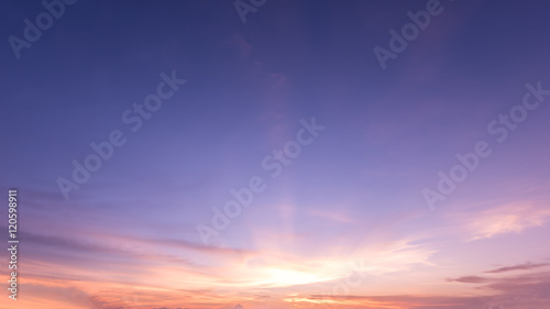 panorama sunset sky background