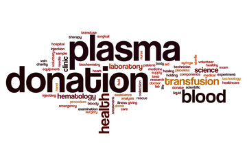 Wall Mural - Plasma donation word cloud