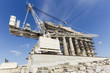 Background image of reconstruction of Parthenon in Acropolis, Athens, Greece