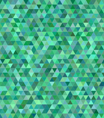 Poster - Green triangle mosaic vector background design