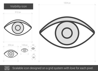 Wall Mural - Visibility line icon.