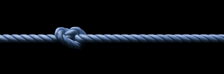 blue rope with knot background banner