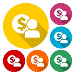 Employee wages icon Vector