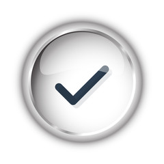 Wall Mural - Web button with black Confirm icon on white background