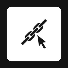Poster - Chain link icon in simple style on a white background vector illustration