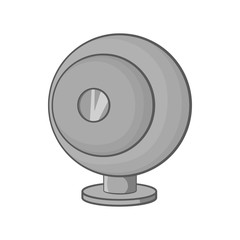 Poster - Webcam icon in black monochrome style isolated on white background. Video symbol vector illustration