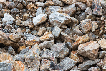 Wall Mural - Many large rock pile with soil.