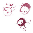 Red Wine Stains Dots on white background