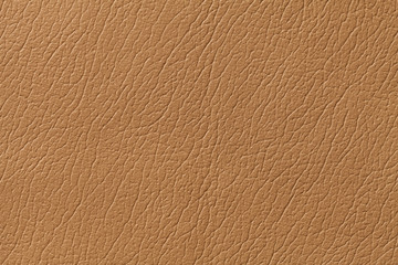 Wall Mural - Light brown leather texture background with pattern, closeup.