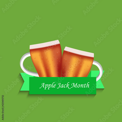 Plagát Illustration of Apple Juice for Applejack Month