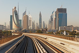 Fototapeta Na sufit - metro subway tracks in the united arab emirates