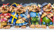 Scandinavian trolls. souvenir figurines from Sweden