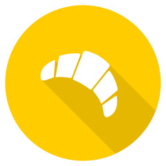 Poster - croissant flat design yellow web icon