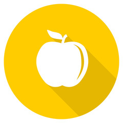 Poster - apple flat design yellow web icon