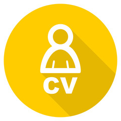Aufkleber - cv flat design yellow web icon