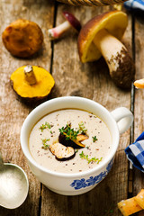 Wall Mural - forest mushrooms cream soup