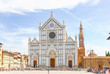 Santa Croce cathedral front view in Florence, Italy