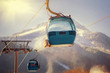 © ver0nicka - blue cable car lift at ski resort