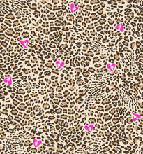 Cute Animal Spots With Hearts - Seamless Background