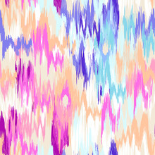 Colorful Ikat Painted Texture - Seamless Background