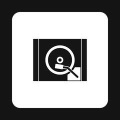Poster - HDD icon in simple style on a white background vector illustration