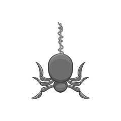 Poster - Spider icon in black monochrome style isolated on white background. Insect symbol vector illustration
