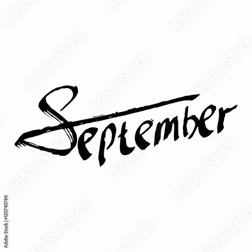 September Composition Drawing Perfect Hand Drawn Illustration
