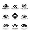 Set of vector eye symbols and logo design elements (4)