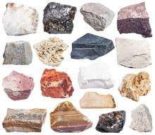 Set Of Sedimentary Rock Specimens