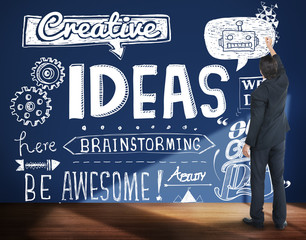 Wall Mural - Ideas Creative Brainstorming Ability Thinking Concept