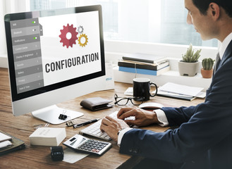 Configuration Settings Setup Tools Concept