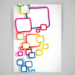 Leinwandbilder - Abstract background with rounded frames.