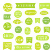 © kondratya - Big set of healthy food badges. Bio, organic, vegan fresh etc.