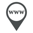 © teracreonte - Icono plano localizacion texto www gris