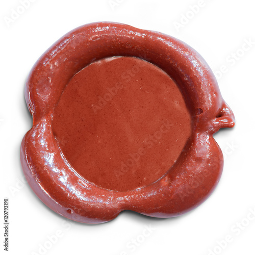 Wax seal isolated. Clipping...