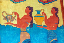 Water Carrier Fresco, Symbol Of Minoan Culture, Knossos Palace