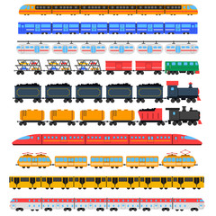 Wall Mural - Train icons set