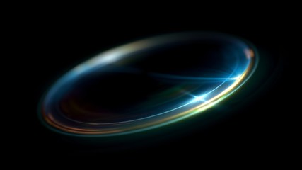 Wall Mural - Circular lens flare. Abstract rotational galaxy. Beautiful ellipse border. Luxury shining hole. 
Rotational lines. Power energy element. Space for message. Abstract ring background.