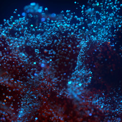 Poster - Abstract Colorful Cube Particles Background