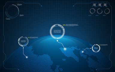 Poster - abstract global technology communication design innovation concept background