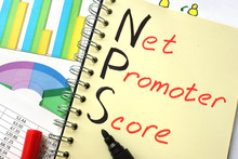 Notebook With  Sign NPS Net Promoter Score