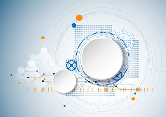 Poster - Futuristic Geometric Abstract technology background vector illus
