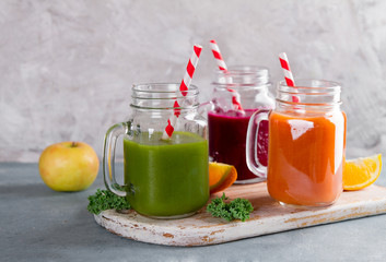 Poster - Fresh juice in the jar for detox or healthy lifestyle