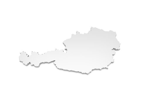 3D Illustration - Karte Österreich