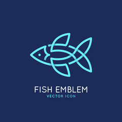 Poster - Vector linear logo and emblem