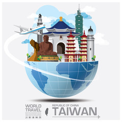 Canvas Print - Taiwan Republic Of China Landmark Global Travel And Journey Info