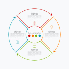 Wall Mural - Thin line infographic element