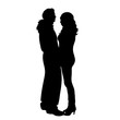 © majivecka - Vector silhouette of couple.